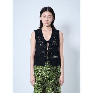 Ganni Women Logo Patch Vest